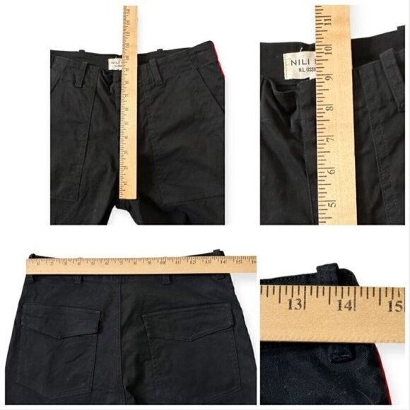 Nili Lotan Jenna pant with Piping, Black with red, Size 2 - Picture 13 of 13